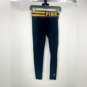 Pink victoria secret woman's XS black and gold, blue yoga‎ pants